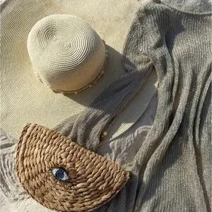 a new day | Accessories | Elegant Straw Embellished Floppy  display picture 1